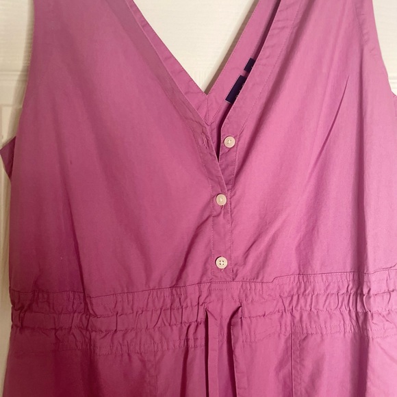 New GAP Tie-Waist Midi Dress in Purple Clover Size Large - Picture 12 of 12